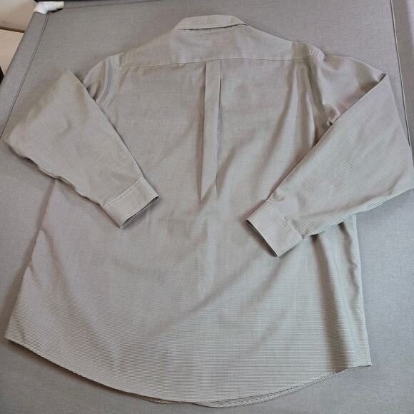 LL Bean Mens L Button Down Shirt Green Check Wrinkle Resistant Cotton Malaysia - Picture 2 of 12